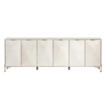 Picture of TEAGAN WHITE AND GOLD SIX DOOR SIDEBOARD