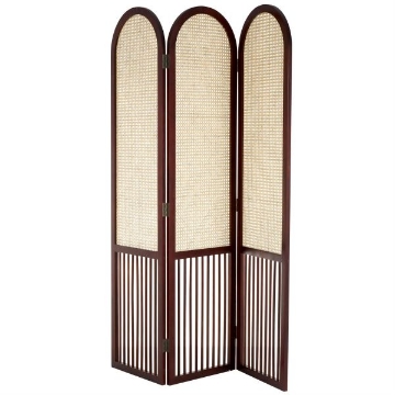 Picture of DARK BROWN THREE SCREEN ARCH PANEL