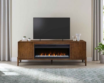 Picture of DELRAY GOLDEN BROWN FIREPLACE TV STAND