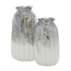 Picture of TEXTURED GRAY GLASS VASE SET