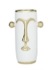 Picture of WHITE AND GOLD 11'' FACE VASE