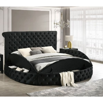 Picture of BRIGITTE BLACK CIRCLE KING STORAGE BED