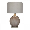 Picture of GRAY GROOVED GLASS LAMP