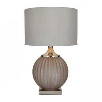 Picture of GRAY GROOVED GLASS LAMP