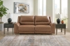 Picture of TRASIMENO BROWN LEATHER RECLINING SOFA