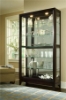 Picture of CONTEMPORARY DARK BROWN TWO WAY SLIDING DOOR CURIO