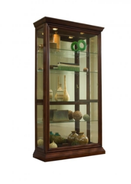 Picture of CHERRY TWO WAY SLIDING DOOR CURIO