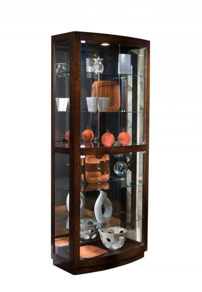 Picture of DARK BROWN CURVED FRONT CURIO