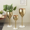Picture of GOLD PEDESTAL PLANTER SET