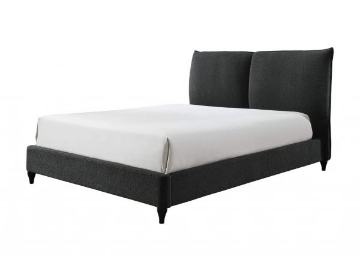 Picture of JENN KING CHARCOAL BLACK UPHOLSTERED BED