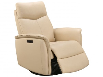 Picture of INMAN TAUPE POWER LEATHER RECLINER
