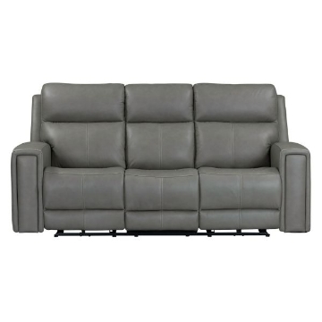 Picture of CAMDEN LIGHT GRAY POWER LEATHER SOFA