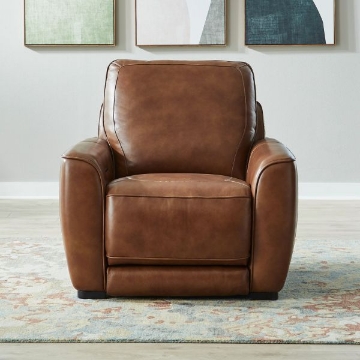 Picture of BLAKE HONEY LEATHER RECLINER