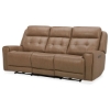 Picture of CARRINGTON SAND LEATHER RECLINING SOFA