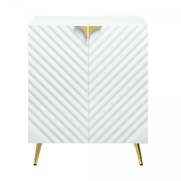 Picture of GAINES WHITE AND GOLD TWO DOOR CHEST