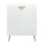 Picture of GAINES WHITE AND GOLD TWO DOOR CHEST