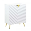 Picture of GAINES WHITE AND GOLD TWO DOOR CHEST